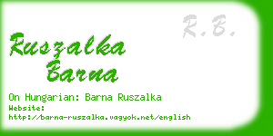 ruszalka barna business card